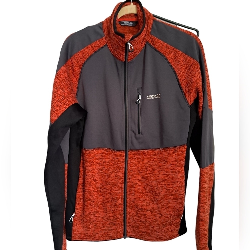 Men's REGATTA zip front sweater jacket hiking biking trail outdoors running Sz M